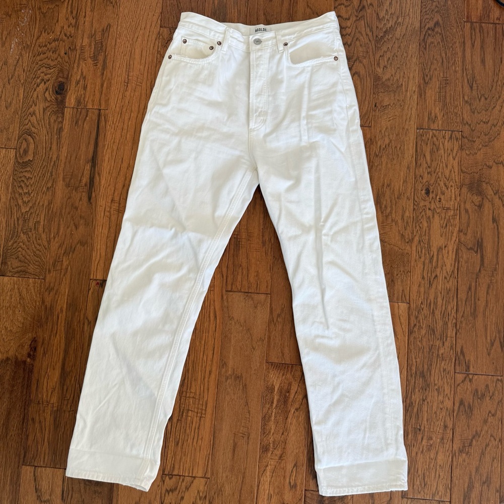 Agolde White 90s Pinch Waist Jeans